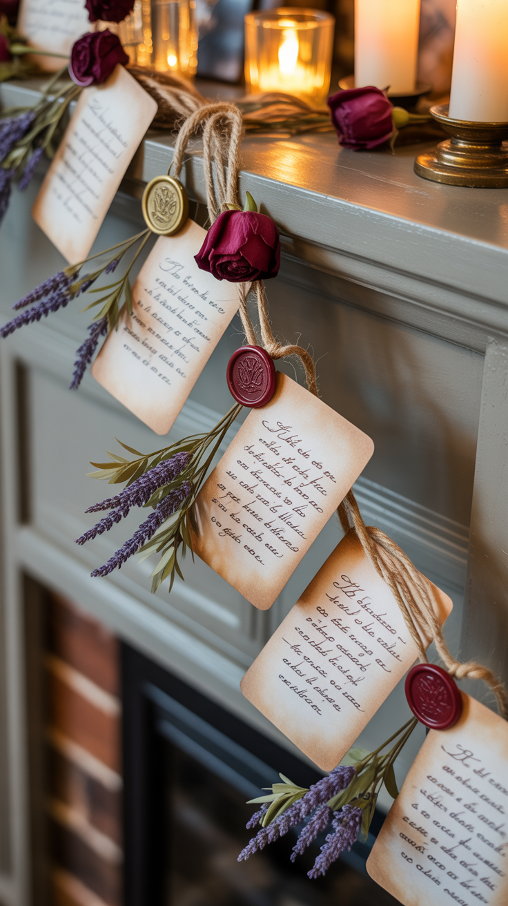 Vintage Love Letter Garland