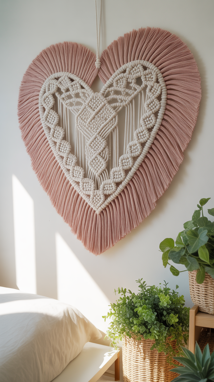 Macramé Heart Wall Hanging