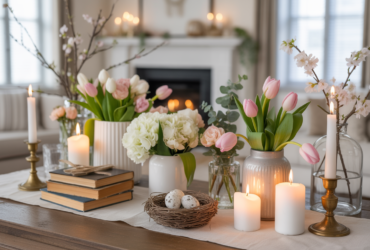 Spring Mantel Decorations