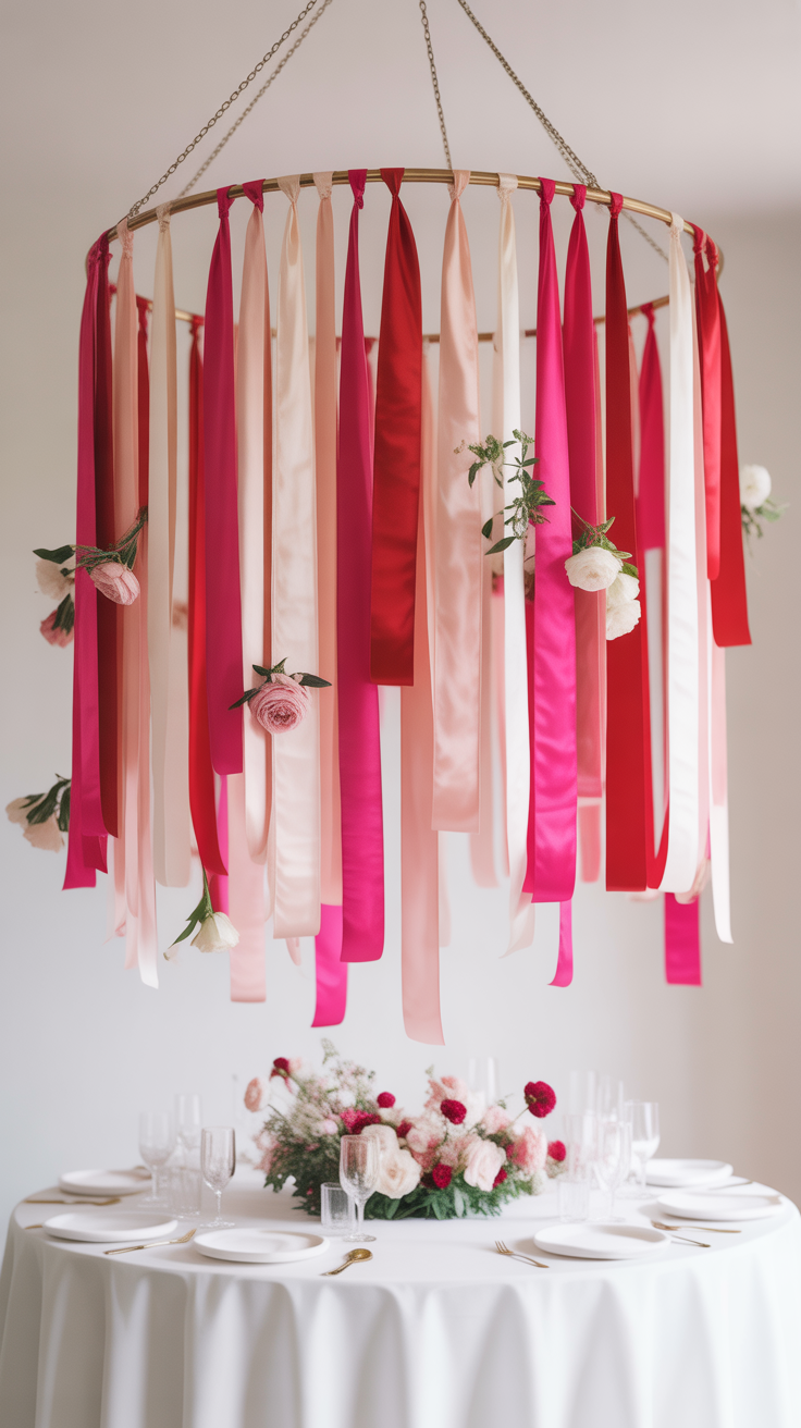 Ribbon Chandelier Centerpiece