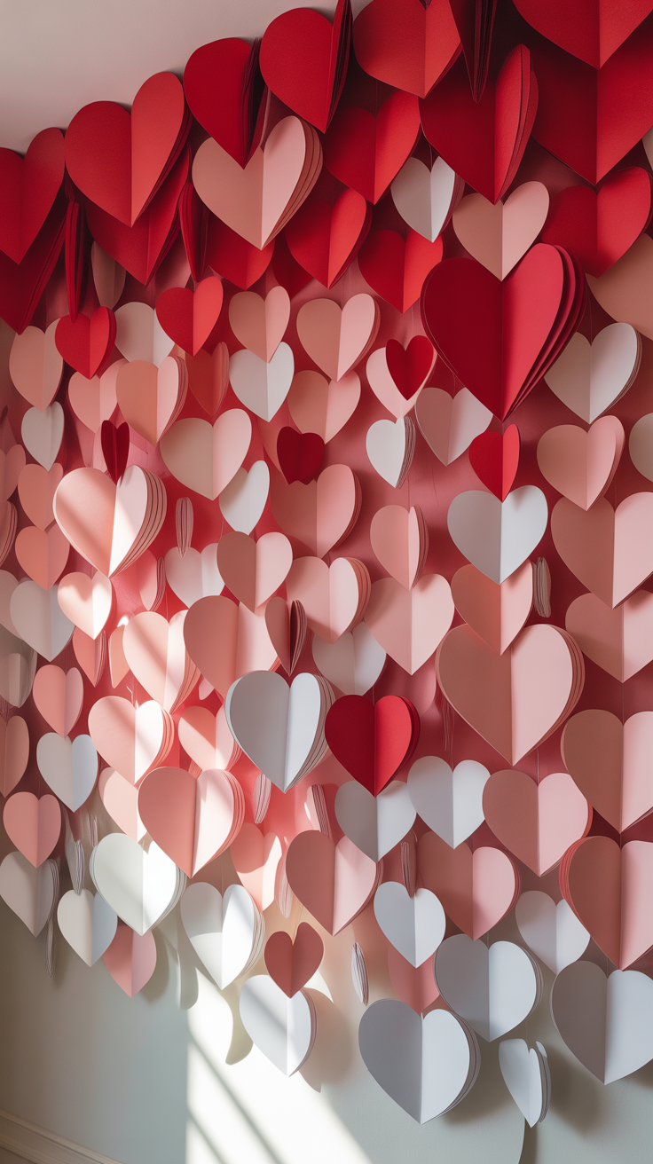 Paper Heart Backdrop Wall